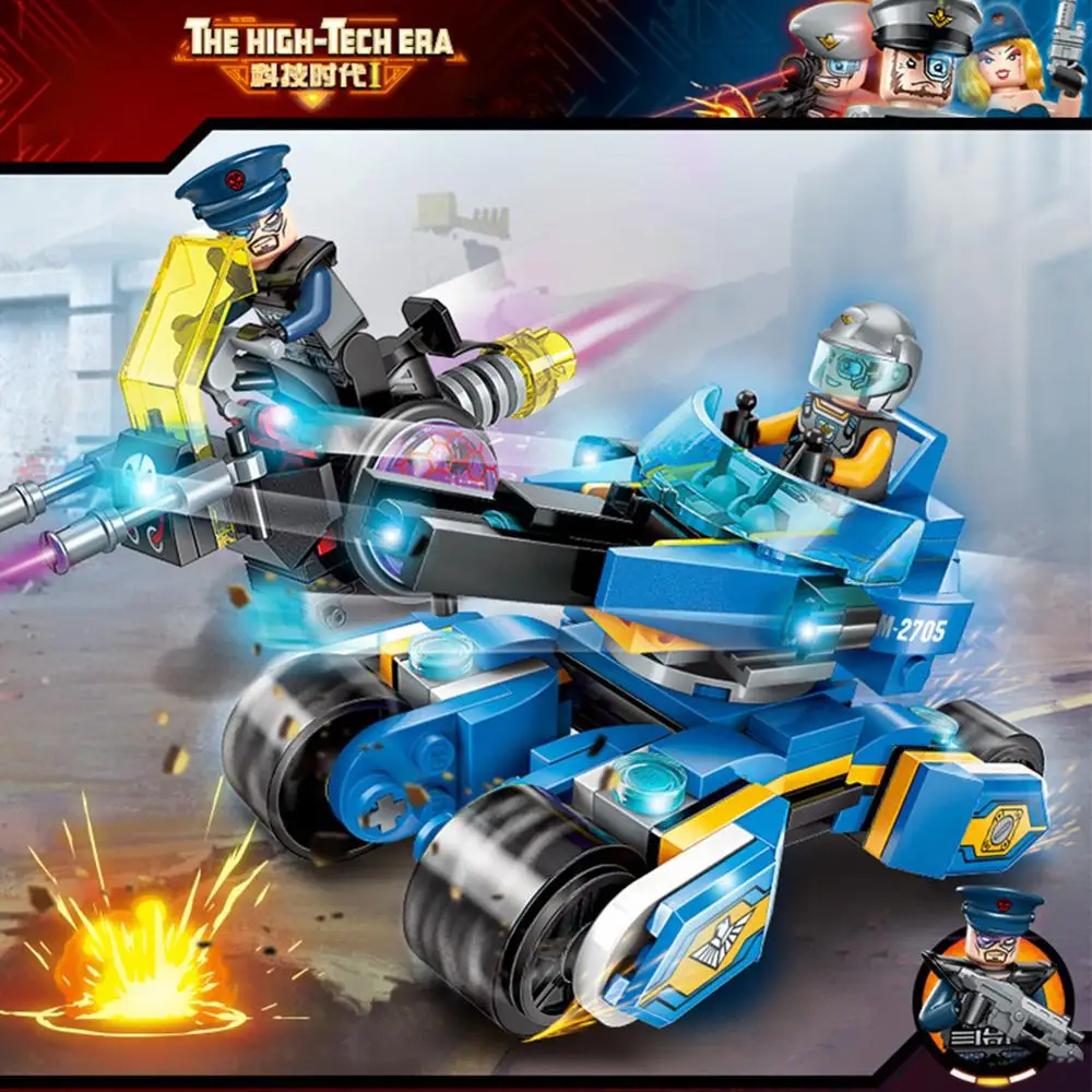 

Military series Chariot model Building Blocks Bricks War of science and technology figures collection toys for children DIY gift