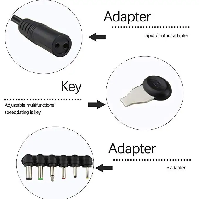 30 Вт универсальный блок питания с разноцветными шнурками Напряжение AC/DC адаптер переключения Питание с 6 выбираемых адаптер Вилки подходит для 3 V-12 V