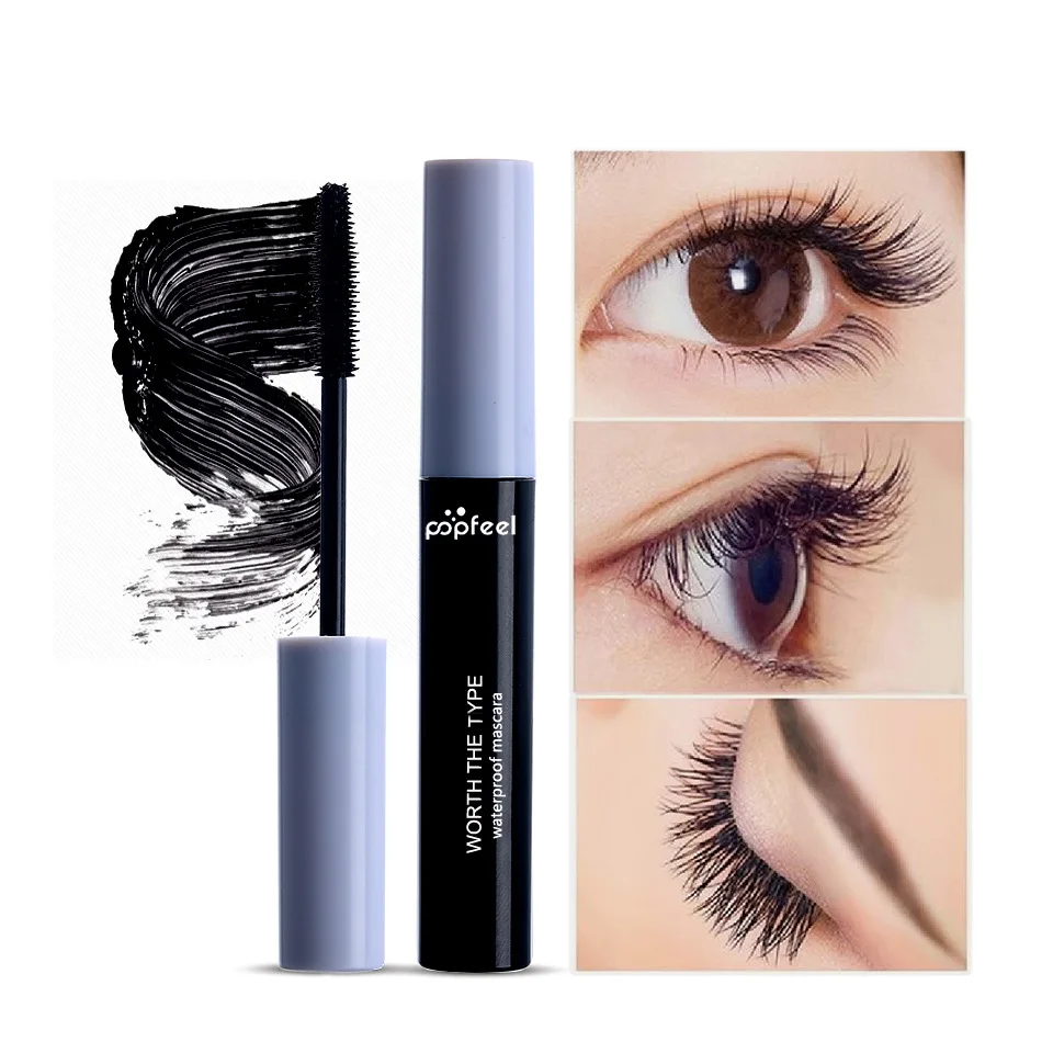 

Curving Lengthening Mascara Waterproof Eye Makeup Cosmetics New Profession 3D Fiber Mascara Eyelash Long Lasting Brush TSLM1