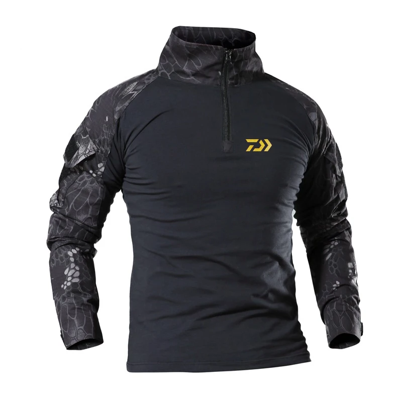 Daiwa Fishing Clothes Summer Sun Protection Fishing T Shirt Army Breathable Anti-Mosquito Outdoor Camping Travel Fishing Shirt afbeelding