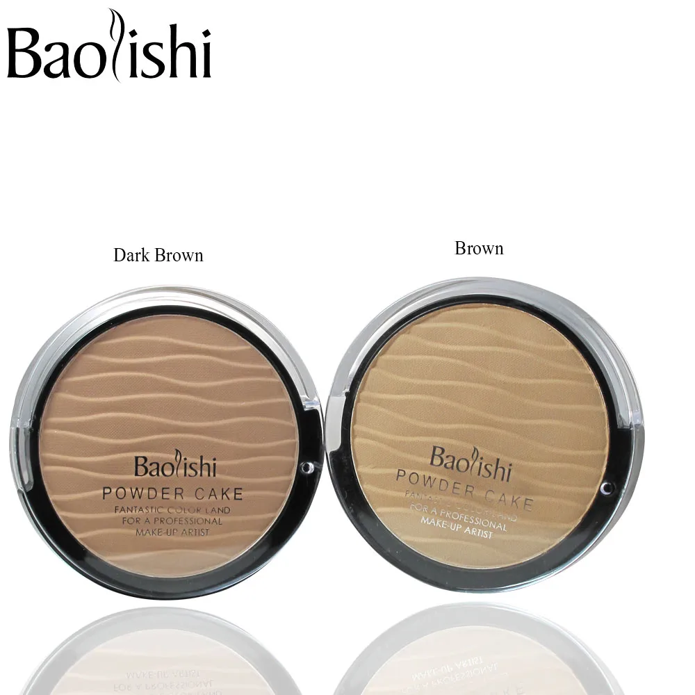 Baolishi полупрозрачные бронзаторы, отбеливающий консилер пудра для лица, матовые, водонепроницаемые, красота, натуральная пудра, фирменный макияж - Цвет: brown and dark brown