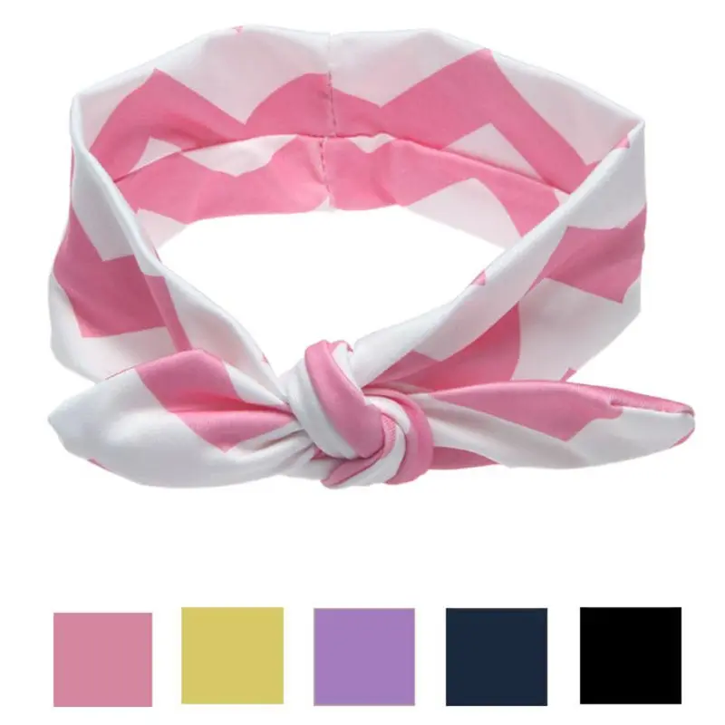 

2016 Summer style Girl's Wave Stripe Rabbit Ears head wrap Headbands lacos de cabelo para meninas free shipping