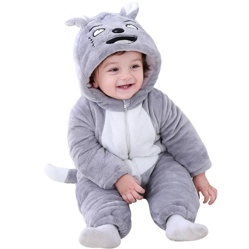 Brand New Baby Rompers Winter Thick  Baby Boy Girls Outdoor Wear Clothes Cotton Baby Romper Long Sleeve Newbore Rompers Hat 01