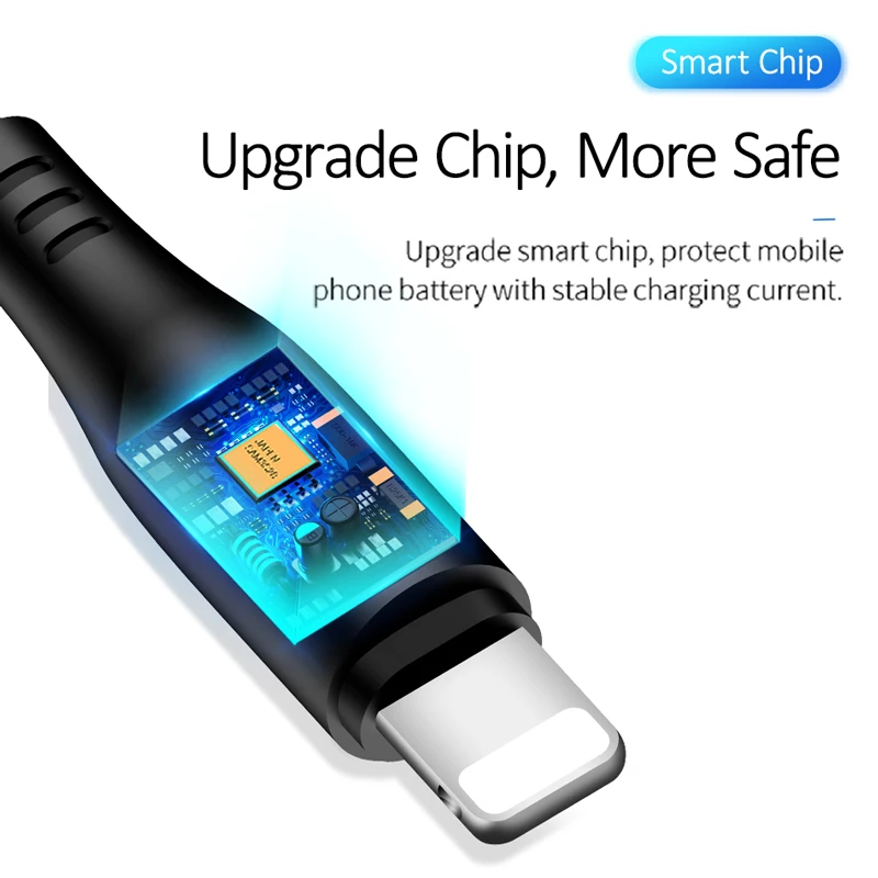 كابل يو اس بي ل فون 6 7 8 X XR USAMS 0.25 m 1 m 2 m ل iOS سريع كابل شحن ل فون USB للهاتف المحمول شاحن البيانات الحبل