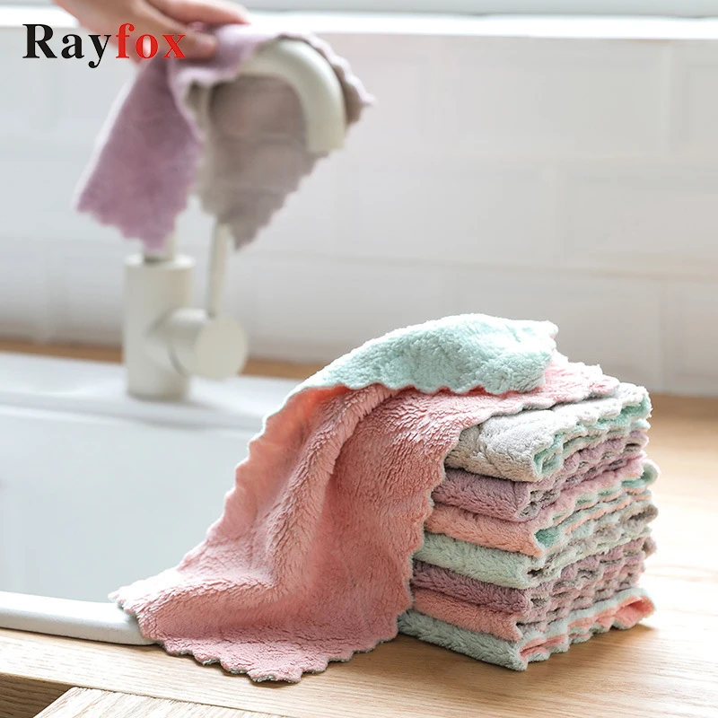 

1pc Super Absorbent Microfiber Kitchen Dish Cloth High-efficiency Tableware Household Cleaning Towel Kitchen Accessories Gadgets