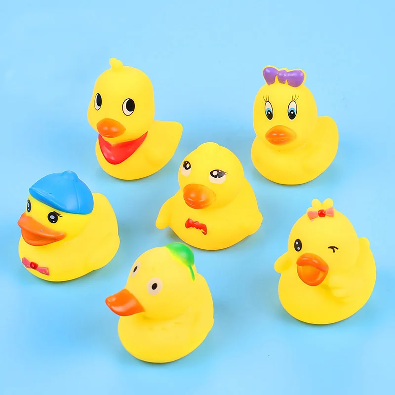 13 шт. смешанные животные, плавающие водные игрушки, красочные мягкие плавающие резиновые утки, сжимающие звук, пищащие игрушки для купания для детей, игрушки для купания
