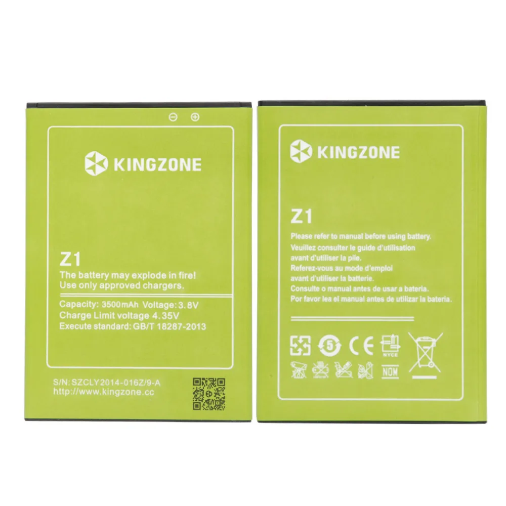 

Original Kingzone Z1 battery 3500mAh backup Li-ion battery for Kingzone Z1 smartphone replacement