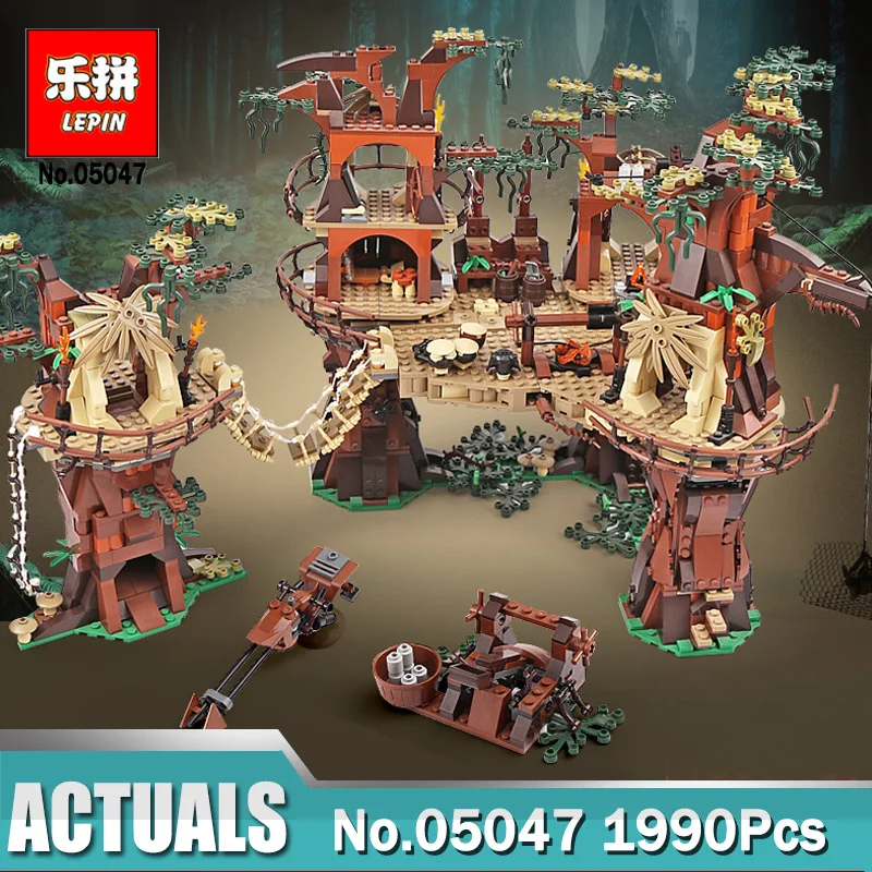 

Lepin Star War 1990pcs 05047 Ewok Village Building Blocks Juguete Para Construir Bricks Toys for childfen with LegoINGly 10236