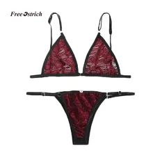 Страусиное нижнее белье для женщин, новинка, женское сексуальное кружевное белье в цветочек, стринги+ бюстгальтер, ночная сорочка, комплекты нижнего белья, эротический сексуальный бюстгальтер