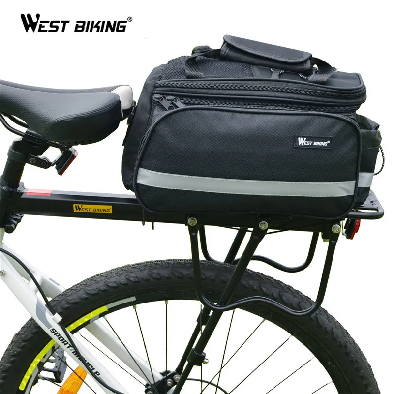 WEST BIKING 50 кг Ёмкость велосипед стеллажи для выставки товаров+ сумка Водонепроницаемый велосипеда сзади дождевик Сумка объем 10-25L для верховой езды велосипедная сумка для велосипеда