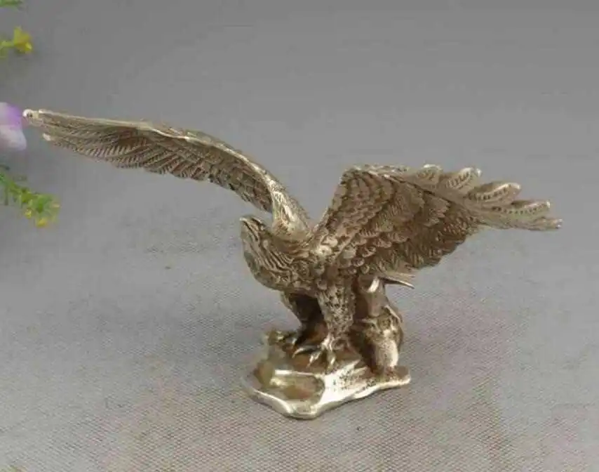 

Scarce Silver fine carved lucky soar to great heights eagle Sculpture Statue