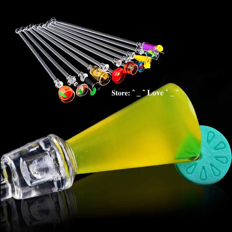 10 pcs 23 cm Cute Cocktail Drink Mixer Bar Puddler Muddler Stirring