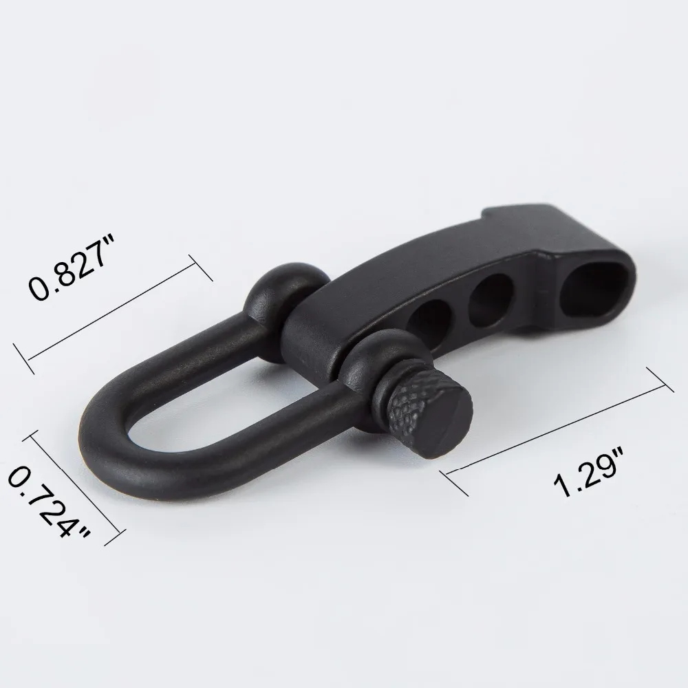 High Quality Adjustable O U Shape Anchor Shackle Outdoor Survival Rope Paracord Bracelet Buckle For Outdoor Sport Escape Tool