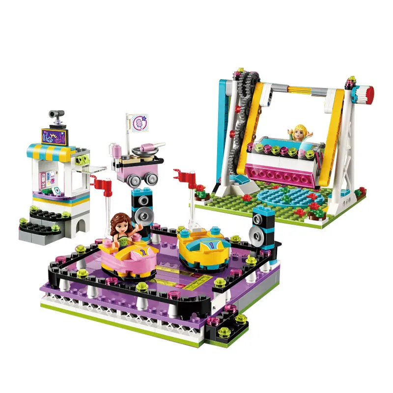 

Bela 10560 424pcs Friends Bumper Cars Amusement Park Building Block 100% Toy Compatible 41133 Friends Toy