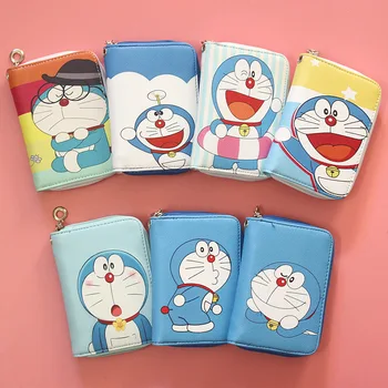 

Japanese and Korean Dingdang Cat Wallet Short Zipper Machine Cat Cartoon