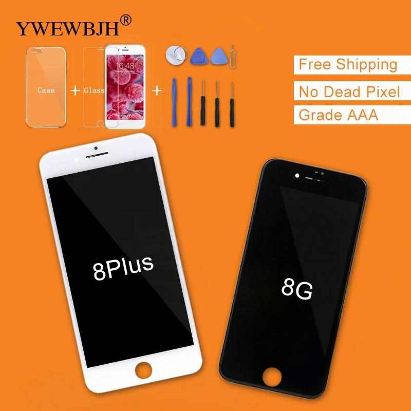 YWEWBJH 1 шт. ЖК дисплей класса AAA для iPhone 8 3D сенсорный экран дигитайзер в сборе Замена