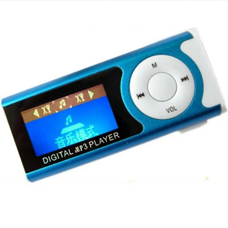 USB мини Клип MP3 плеер ЖК экран Поддержка 16 Гб Micro SD TF карта с наушниками и кабель
