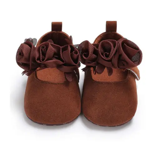 Emmababy новорожденных для маленьких девочек мягкая подошва цветок кроватки обувь против скольжения тапки Prewalker 0-18 м