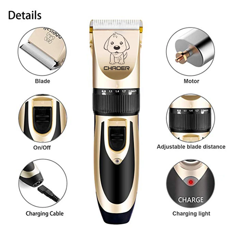 

Professional hair clippers for pet animals Dog Cat Shaver rechargeable hair cutter machine electric haircut