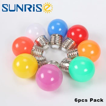 

Colorful Bulb 6PCS Lampada Lamp Colorful Bombillas E27 3W 220V LED Light SMD2835 Lamparas LED Bulbs Light flashlight LED