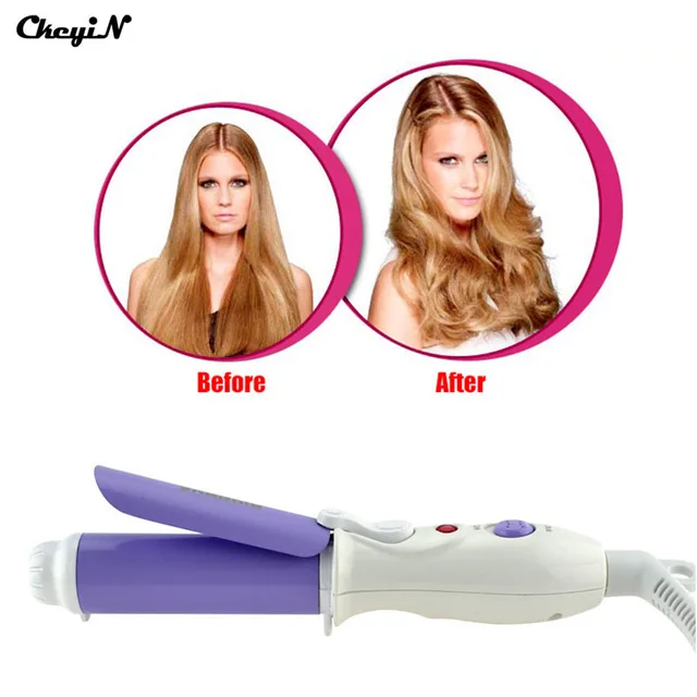 Portable Hair Styling Tools Mini Hair Curlers Pink Curling Tongs Iron