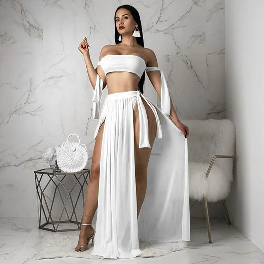 

New Women Three Pieces Bikinis Sets Swimwear with Cover-Up Sexy Summer Bathing Suit Swimming Beachwear Swimsuit