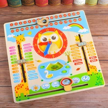 Kids Learning Calendar Clock table Game Toys Baby Wooden block Model Building Educational Toys for Children Gitfs Kids Learning Calendar Clock table Game Toys Baby Wooden block Model Building Educational Toys for Children Gitfs