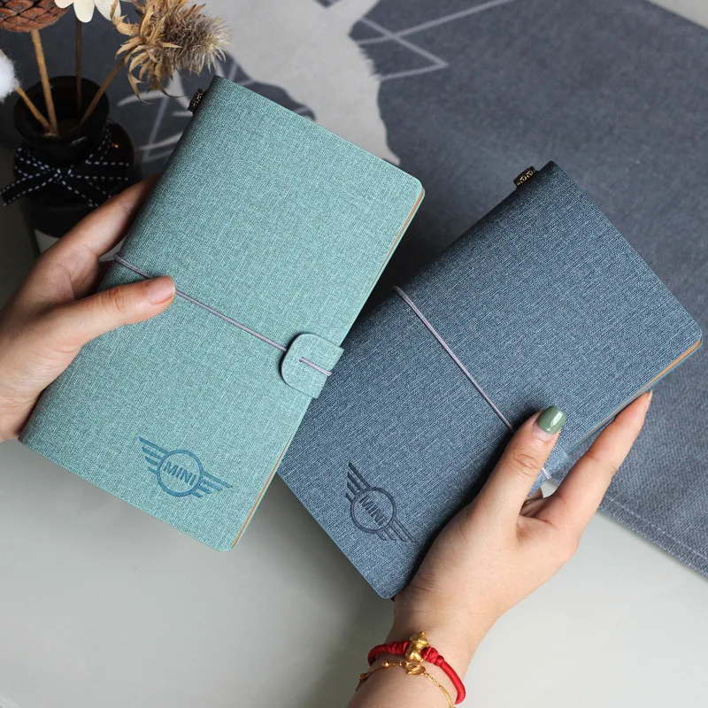 

Retro Leather Cover Notebook Kraft Paper Planner Week Monthly plan Blank String Journal Traveler Book Diary