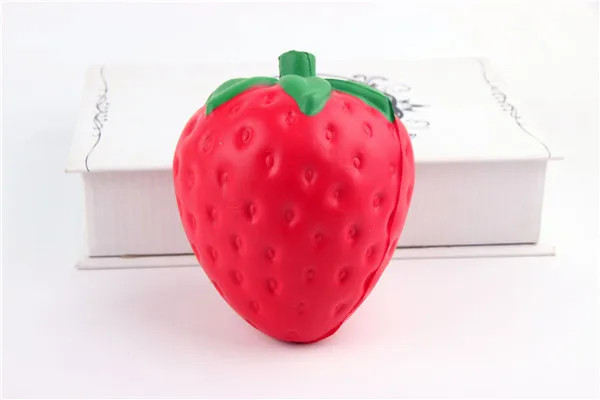 Big Jumbo Juicy Squishy Strawberry Fake Artificial Food Fruit Memory Foam Venting toys - 9