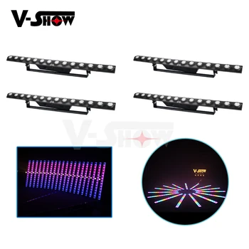 

4pcs 2in1 Wall Washer Light 14x3W Led Bar Light 3/5P DMX512 Control Stage Dj Disco Light For Club Bar Church