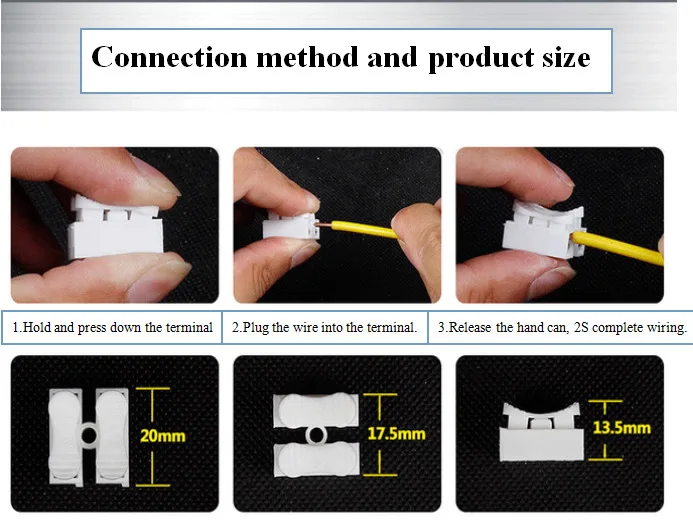 Лидер продаж 25 шт. 2P Быстрый терминал провода разъем пресс тип 2 бит встык светодиодный лампы и фонари без сварки без винтов