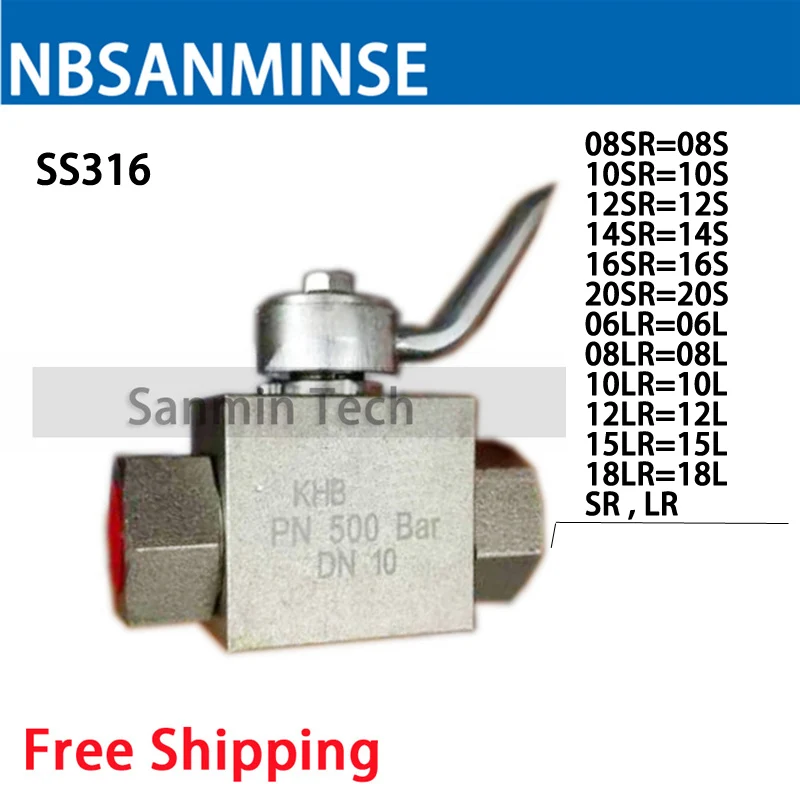 NBSANMINSE High Pressure Ball Valve Stainless Steel SS316 SR LR Thread Hydraulic Industrial Engineering Anticorrosion Valve цена NBSANMINSE High Pressure Ball Valve Stainless Steel SS316 SR LR Thread Hydraulic Industrial Engineering Anticorrosion Valve цены онлайн