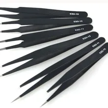 SZBFT 6 шт./компл. Нержавеющая сталь пинцеты антистатические электронные Компоненты Пинцет коррозионно-стойкие техническое обслуживание и ремонт инструменты