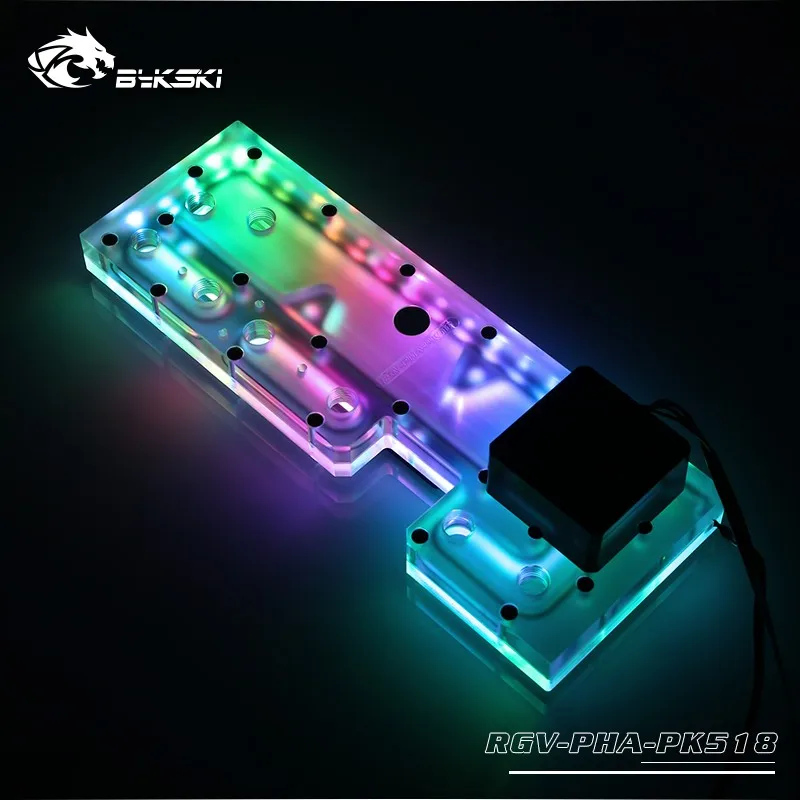  BYKSKI Acrylic Board Water Channel Solution use for Phanteks PK518(Evolv X) case / CPU GPU Block / 