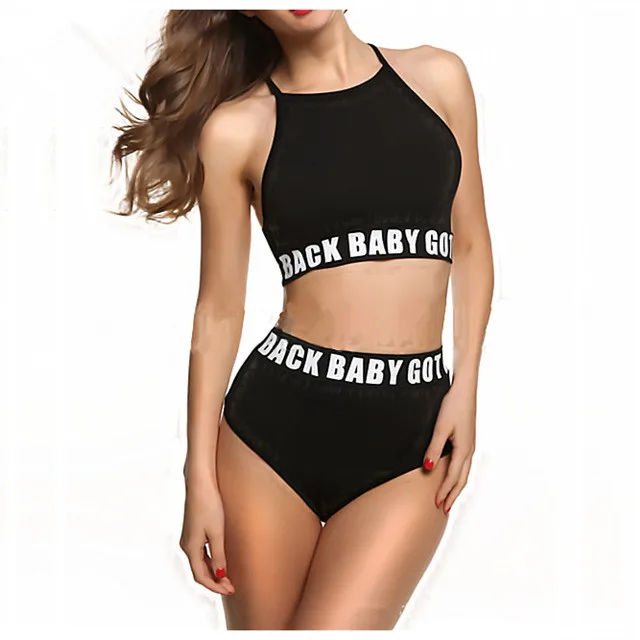black tank top swimsuit