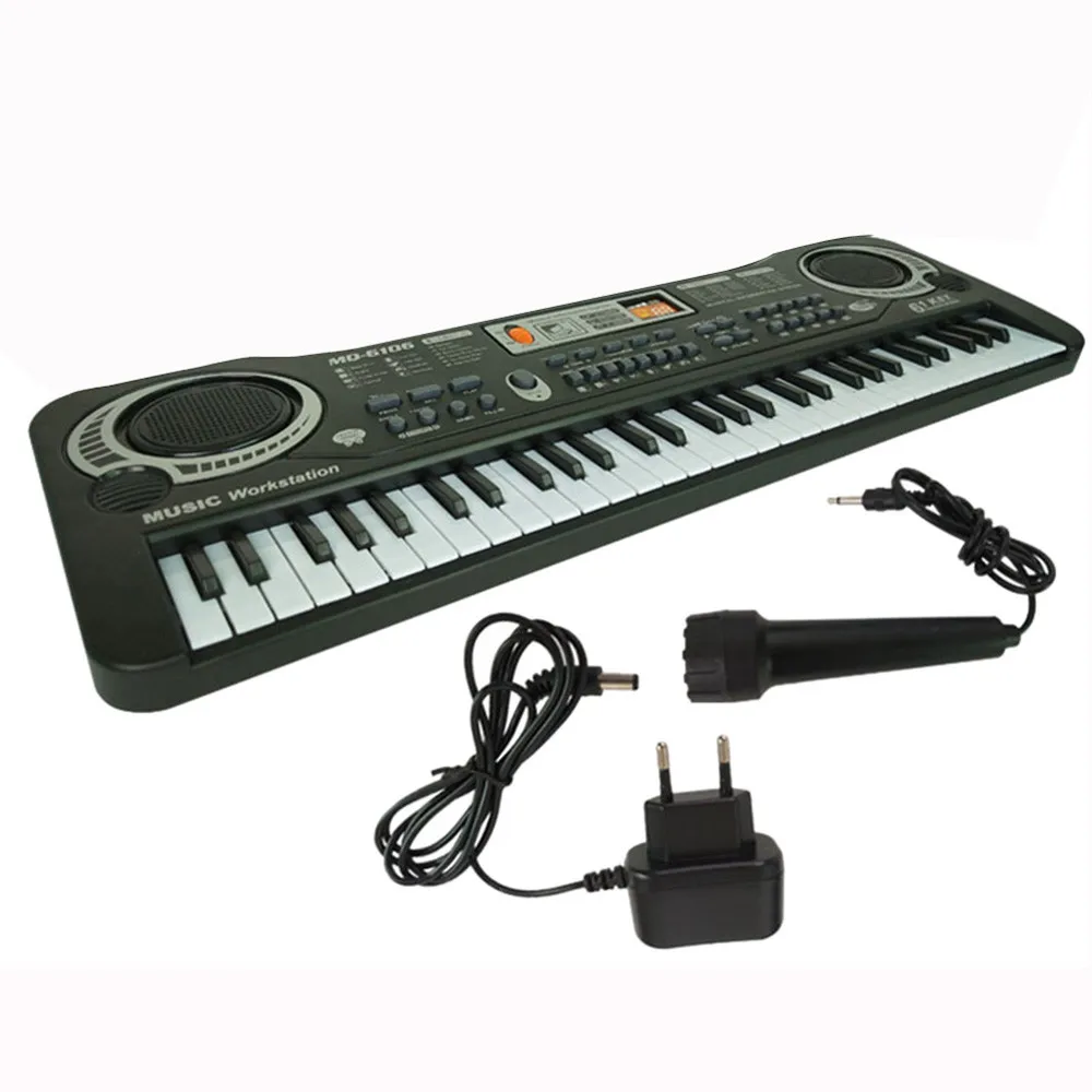  61 Keys Black Digital Music Electronic Keyboard Key Board Electric Piano Kids Gift Musical Instrume