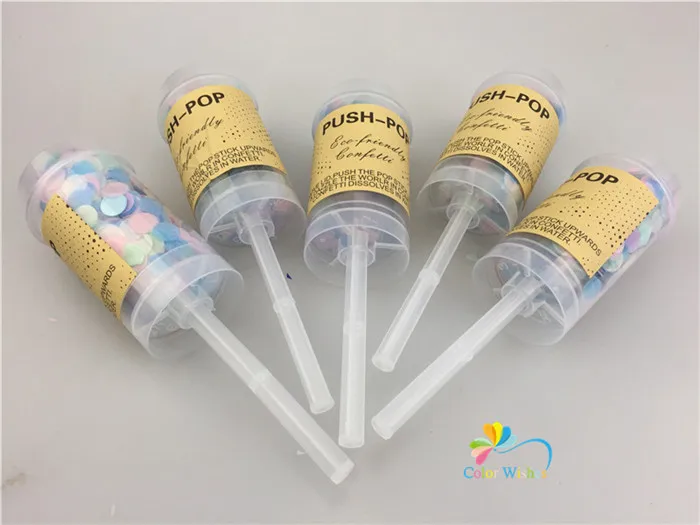 10 шт./компл. круглый пуш-ап Confetti Poppers узурпирующего Maker для свадебного торжества и дня рождения бакалавра вечерние свадебные сувениры