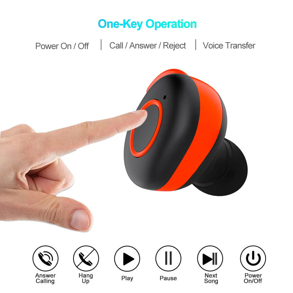 VONTAR EH01 Беспроводные наушники с защитой от пота двойные портативные Bluetooth