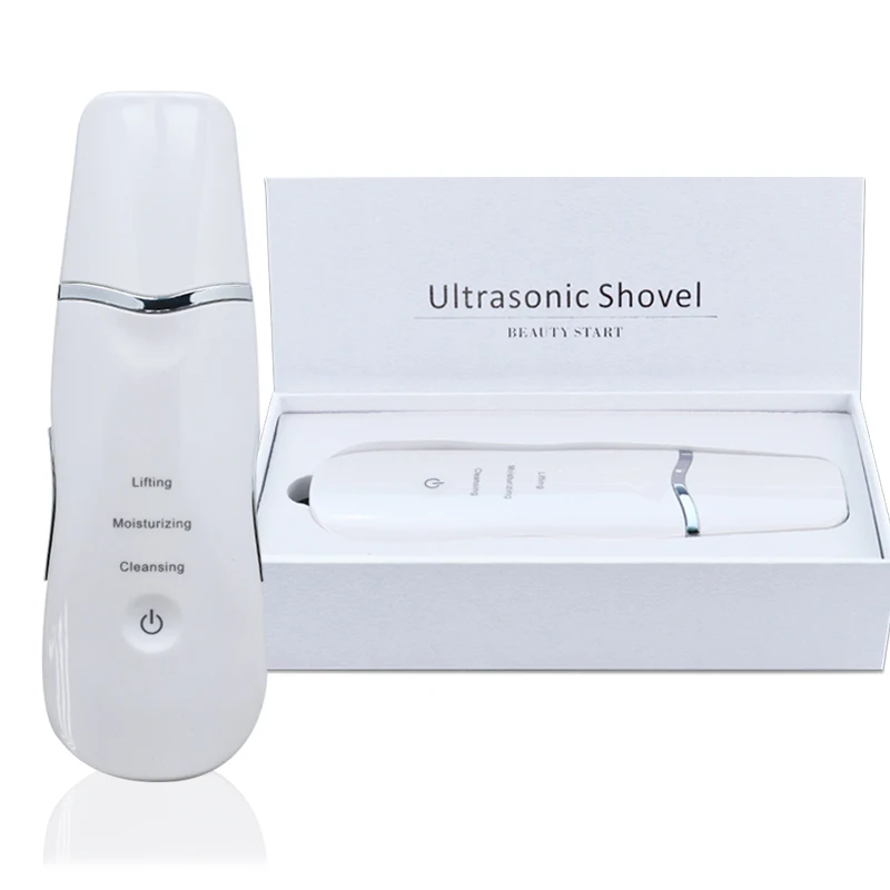 Ultrasonic Skin Scrubber Facial Ion Spa Massager Pores Cleaner Acne