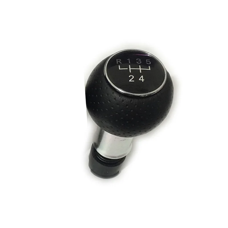 For Audi A1 2011 2012 2013 Car 5 / 6 Speed 12 mm Insert Hole Gear Stick Shift Level Knob Leather Cover - Название цвета: R12345