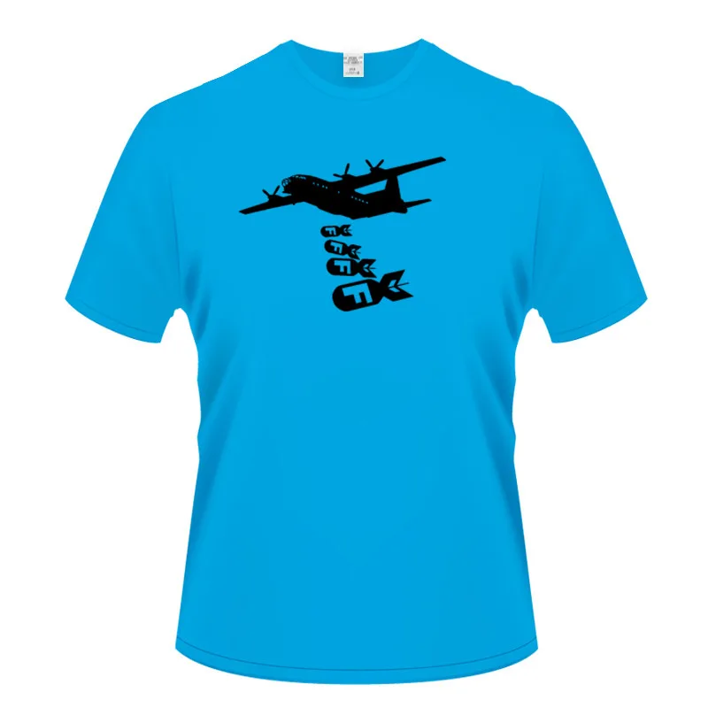 All Sizes XS-3XL Classical Warplane Bomber Fashion Men short Sleeve Slim Fit T Shirt Men Cotton T-Shirt Casual T Shirts