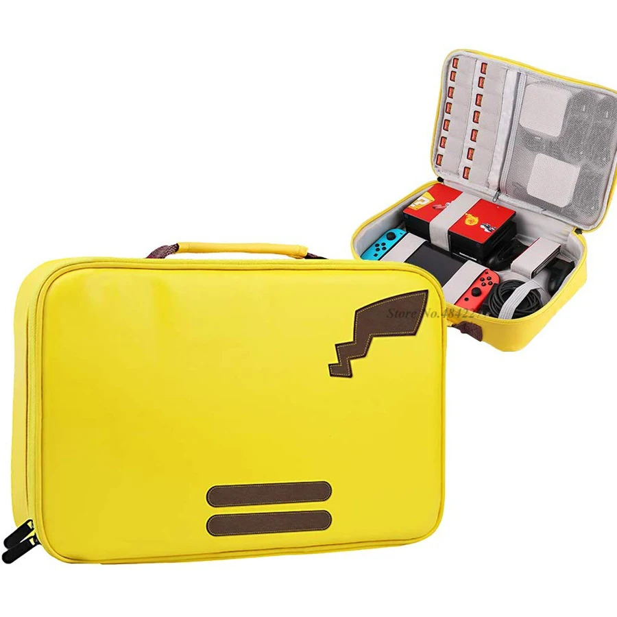 

2019 Newest Big Bag Nintend Switch Accessories Carry Storage Portable Pokeball Nintendos Case for Nintendo Console Pikach Games