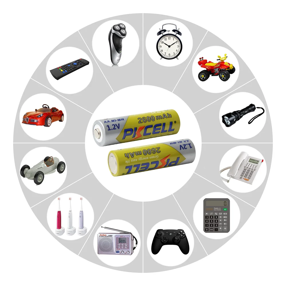Аккумуляторы PKCELL AA 1 2 в Ni MH 2600 мАч А 4 шт./упаковка|battery motorola razr v3|battery managementbatteries plus
