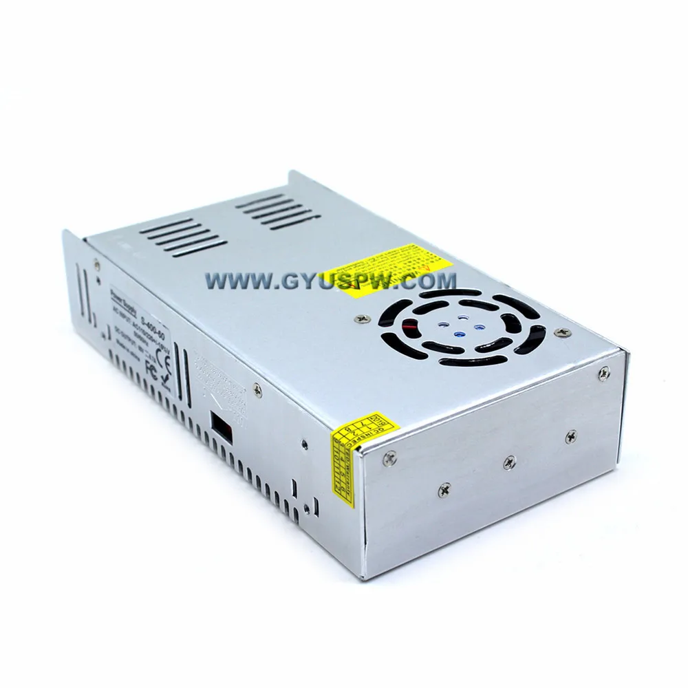 Одиночный выход DC60V 6.7A 400W импульсный источник питания AC к DC 60V SMPS для 3D печати