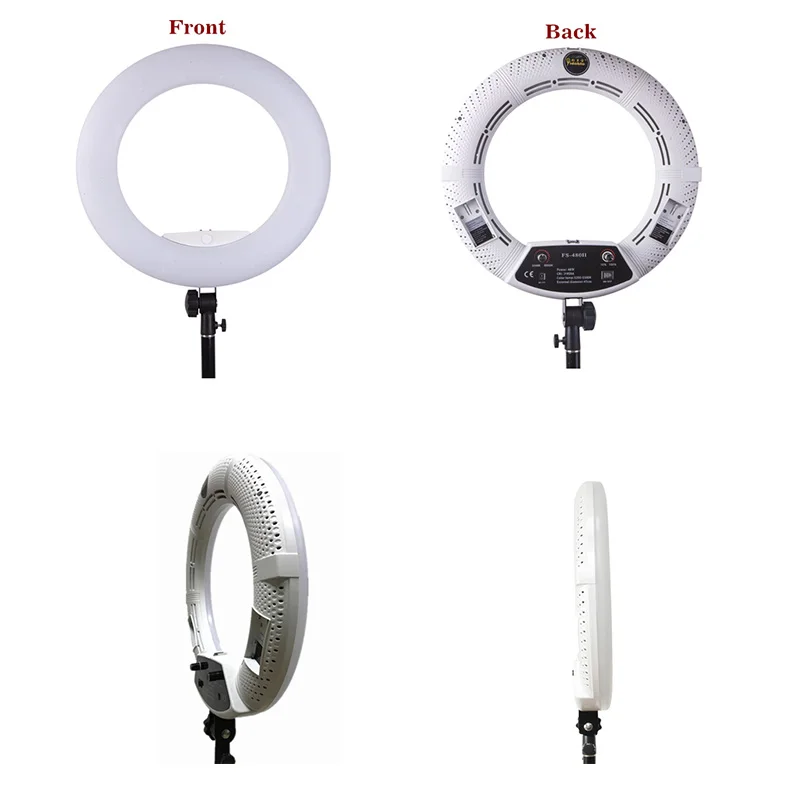 Yidoblo белый FS 480II LED 3200K 5500K Диммируемый био цвет видео СВЕТОДИОДНЫЙ Кольцо с