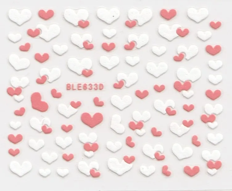 

Foreign hot 3D nail stickers BLE633D-638D bow Manicure foam nail polish sticker jewelry