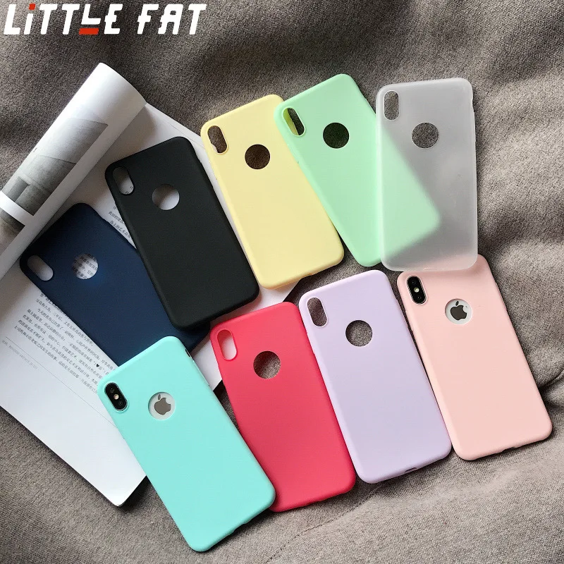 

Candy colored matte phone Case for iphone XS 5 5S SE 6 6S 7 8 Plus 6plus 6splus 7plus X 10 XR XSMAX soft TPU silicone phone case