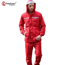 Rainfreem manteau imperméable capuche femme/homme, Poncho de pluie imperméable, pantalon de pluie imperméable, vêtements de pluie pour moto(China)
