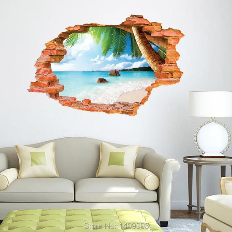 aliexpress : buy fashion new home decor sea wall sticker brick