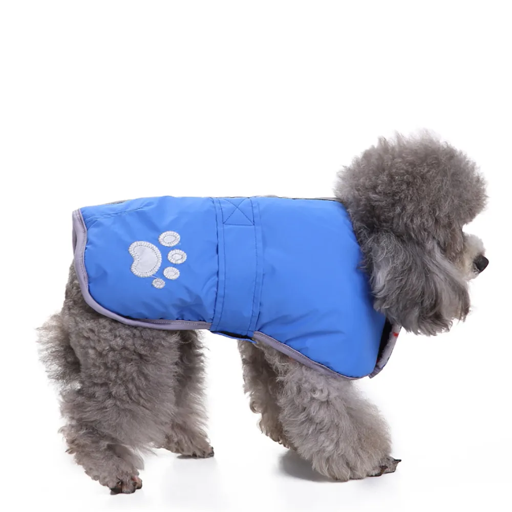 Зимняя одежда для собак, флисовый жилет, куртка для питомцев, мягкое теплое пальто, Рождественская Одежда для собак, одежда для маленьких, средних и больших собак - Цвет: Синий